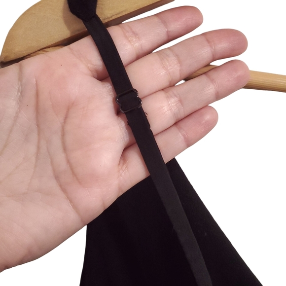 ZARA Black Tank jumpsuit Faux Wrap Pockets Lightweight M Minimalist Quiet Luxury - Picture 12 of 16